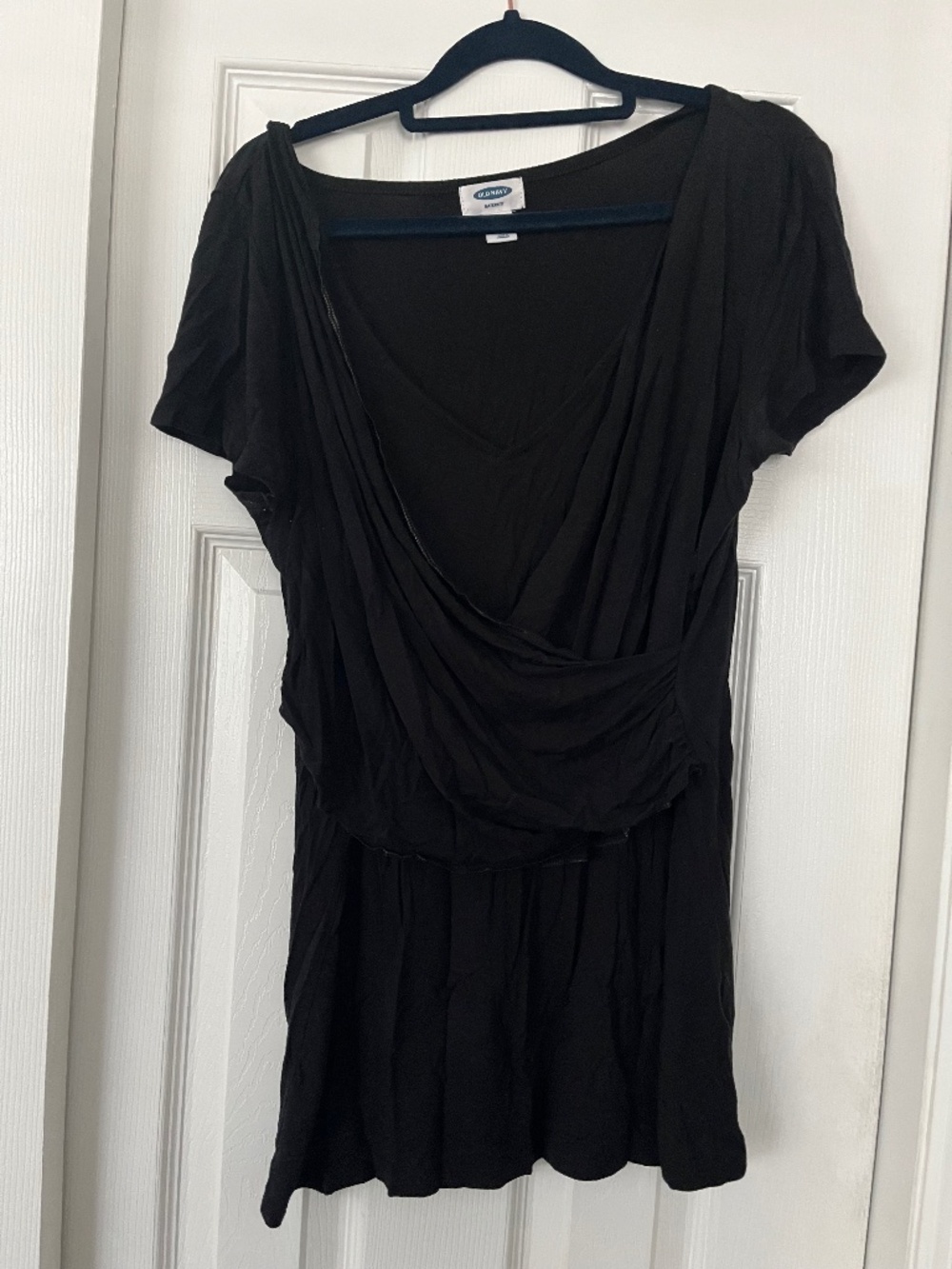 Black maternity blouse